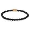 Bracelet Rebel & Rose Velours Noir Or - 4mm S, Femme RR-40108-G-S