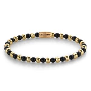 Bracelet Rebel & Rose Mix Black Madonna - 4mm - Plaqué ionisé 18 ct S, Femme RR-