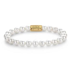 Bracelet Rebel & Rose Perles de coquillage - 8mm M, Unisex RR-80111-G-M