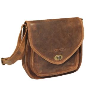 Sac bandoulière KASZER collection Nevada Marron naturel clair touché velours 208