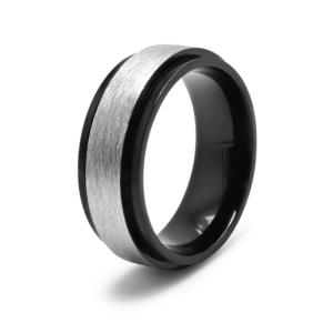 Bague W. Spencer acier Homme  STE-R044-60