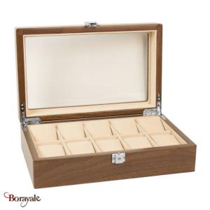 Coffret LAVAL 1878 10 montres en bois, avec fenêtre