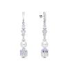 Boucles d'oreilles Spark Hibiscus cristal autrichien sur argent A0396AB