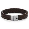 Bracelet Rebel & Rose Plaid Full Metal Marron Mat 15mm L, Homme RR-M0034-S-L