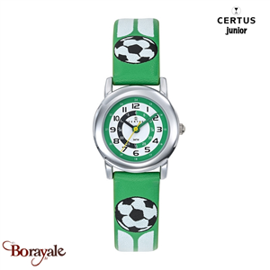Montre Foot vert et blanc Junior - Enfant, quartz CERTUS