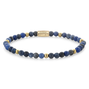 Bracelet Rebel & Rose Bleu nuit - 4 mm - Or jaune 18 ct plaqué ionique S, Femme