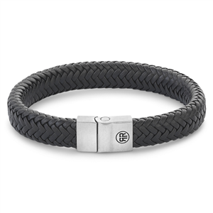 Bracelet Rebel & Rose Chevrons Full Metal Noir Mat M, Homme RR-M0019-S-M