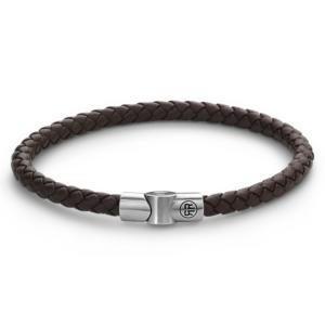 Bracelet Rebel & Rose Full Metal Simple Rond Marron M, Homme RR-M0041-S-M