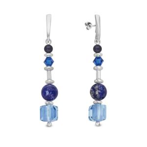 Boucles d'oreilles Spark Jasmine cristal autrichien sur argent A0373B