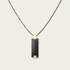 Collier WOODWATCH Vertical Black Marble & Gold Marbre noir WW-WACC-NSBMG