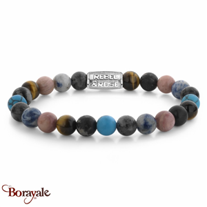 Bracelet Rebel & Rose Ocean coral - 8mm M, Homme RR-80117-S-M