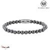 Bracelet Rebel & Rose Gris Argent Brillant DV - 6mm M, Unisex RR-6DV02-S-M