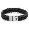 Bracelet Rebel & Rose Full Metal Premium tressé noir 12 mm, Homme RR-M0052-S-L