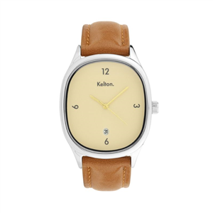 Montre KELTON Grande colorama crème marron quartz Unisexe 9124912