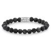 Bracelet Rebel & Rose Séduction Gris Mat - 8mm L, Homme RR-80025-S-L