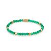 Bracelet Rebel & Rose Green Harmony - 4mm - Plaqué or jaune 18 ct S - po, Femme