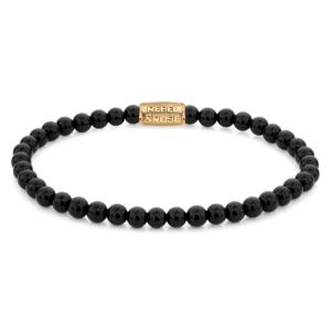 Bracelet Rebel & Rose Velours Noir Or - 4mm S, Femme RR-40108-G-S