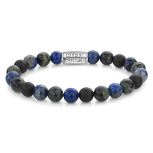 Bracelet Rebel & Rose Rivière Bleue - 8 mm L+, Homme RR-80113-S-LL