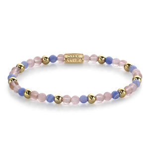 Bracelet Rebel & Rose Pink Summer Vibes - 4 mm - Plaqué ionique 18 ct XS, Femme