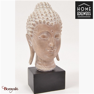 Tête Bouddha Home Edelweiss collection : Sundara 33 cm