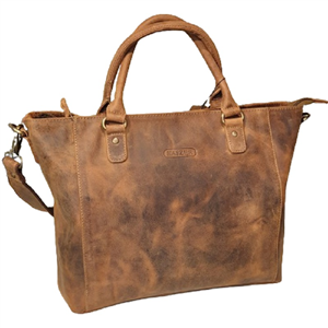 Sac à main A4 KASZER collection Nevada Marron naturel clair touché velours 20864