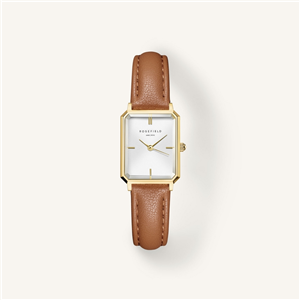 Montres Rosefield Octagon XS Cuir Camel Femme OWBLG-O85