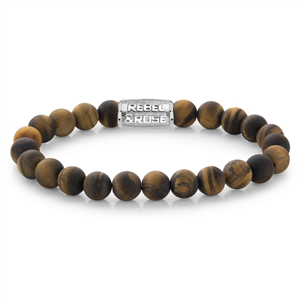 Bracelet Rebel & Rose Lys Tigré Mat - 8mm L, Homme RR-80023-S-L