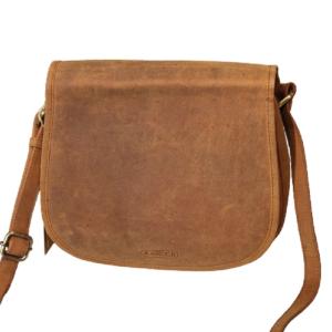 Sac bandoulière KASZER collection Nevada Marron naturel clair touché velours 200